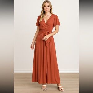 Baltic Born NWT Vaughnie Maxi‎ Dress in Dusty Clay size small